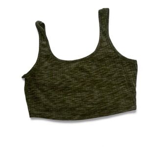 💕 Jasmine olive  green  ombré tank crop top size M beach casual